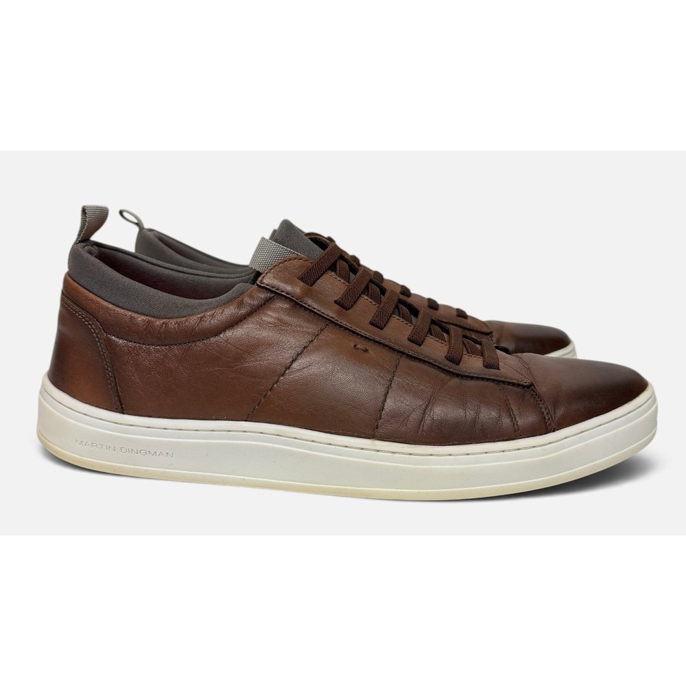 Martin Dingman Cameron Sheepskin Sneakers Mens Sz 10.5 Leather Slip On Shoes